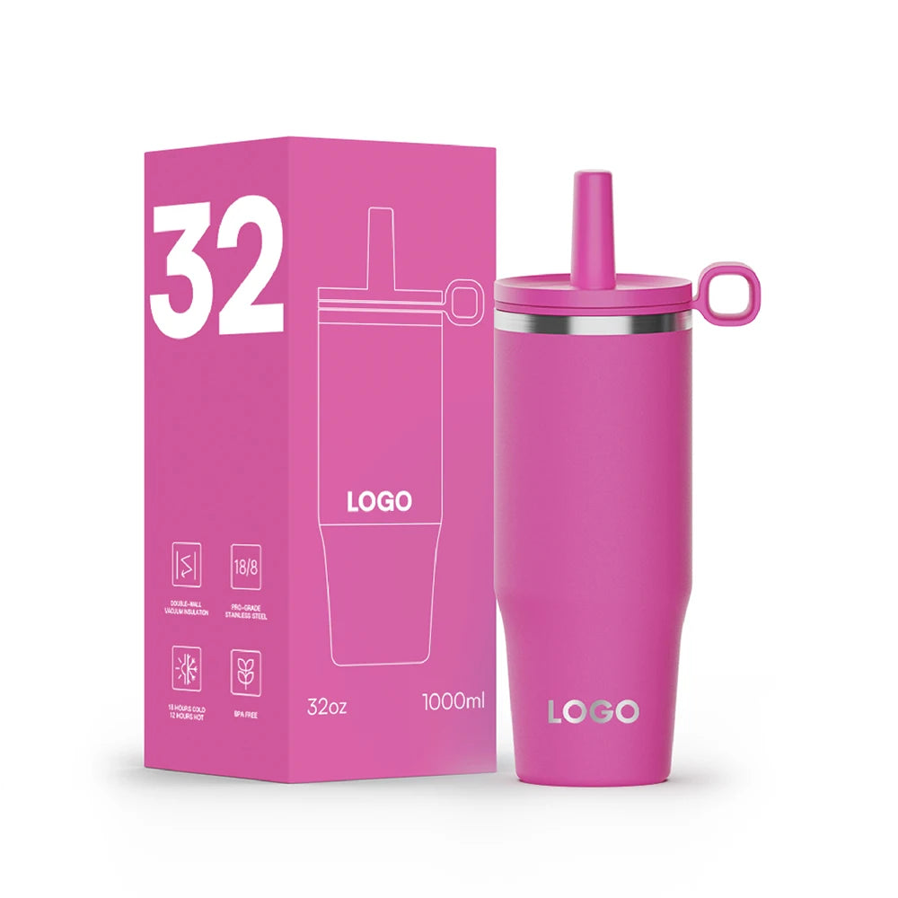 [B2B Sample Order] Stainless Steel Vacuum Insulated Car Travel Tumbler (32oz/40oz) | Free Digital Mockup & Custom Logo