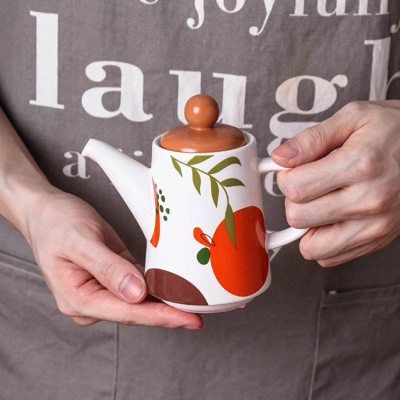 Royal Arabic 3-in-1 Stackable Ceramic Tea Set with Teapot and Cups | Middle East Gift Set