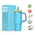 [B2B Sample Order] Double-Wall Stainless Steel Vacuum Insulated Tumbler with Handle (32oz / 40oz / 50oz) | Free Digital Mockup & Custom Logo