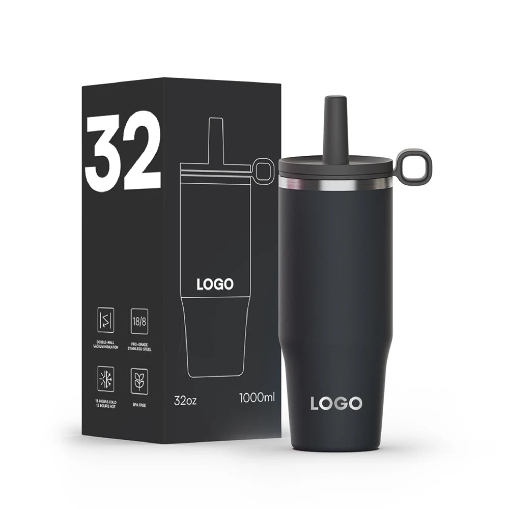 [B2B Sample Order] Stainless Steel Vacuum Insulated Car Travel Tumbler (32oz/40oz) | Free Digital Mockup & Custom Logo