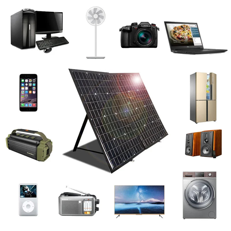 [B2B Sample Order] Foldable Monocrystalline Solar Panel Kit (120W-400W) 18V Output | Custom Logo & Free Mockup
