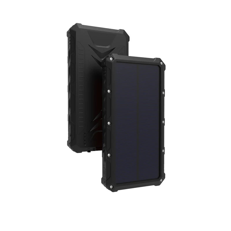 [B2B Sample Order] 36000mAh High Capacity Solar Wireless Power Bank with 4 USB Outputs & LED Flashlight | Custom Logo & Free Mockup