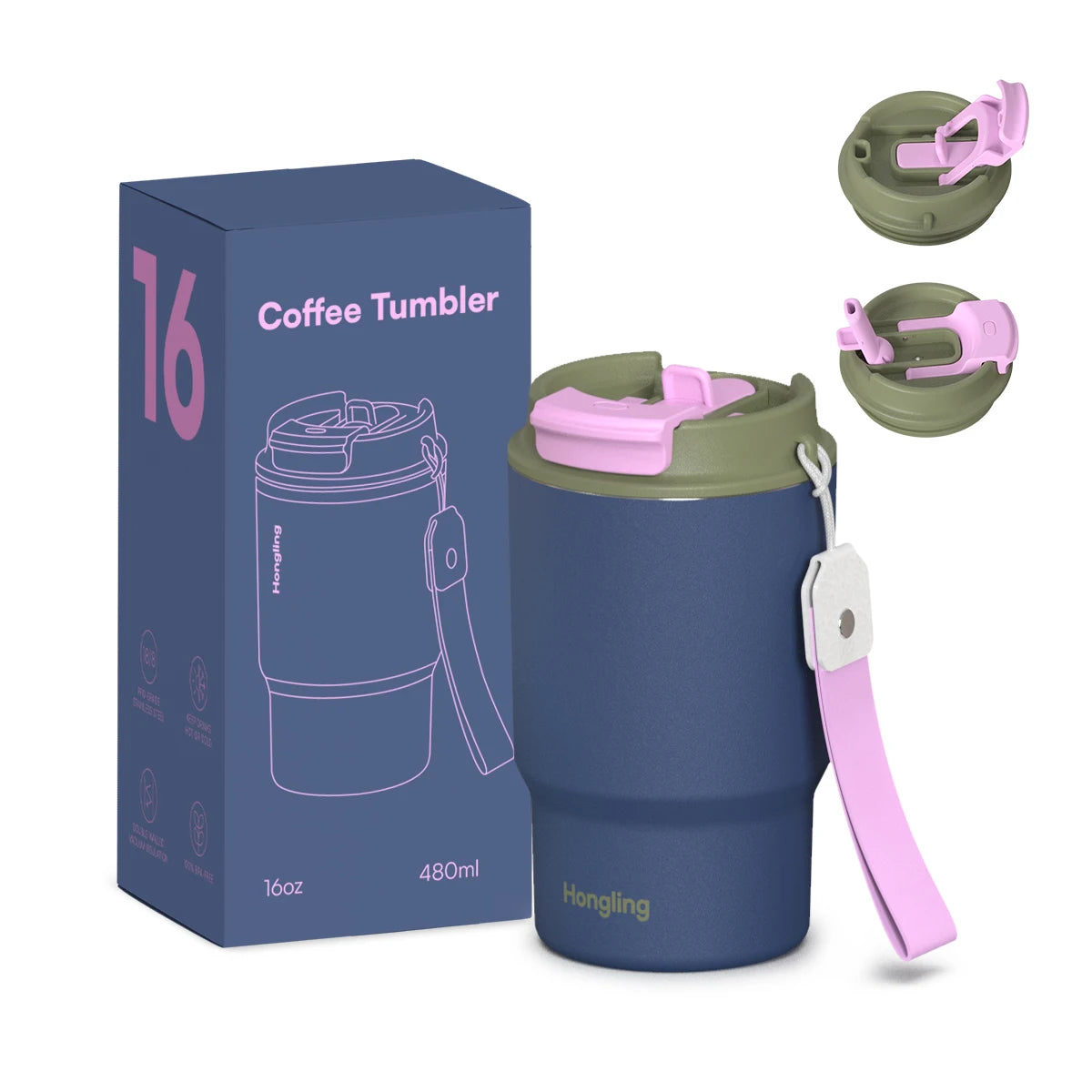 [B2B Sample Order] Wide-Opening Stainless Steel Double-Wall Vacuum Insulated Tumbler (12oz / 16oz) | Free Digital Mockup & Custom Logo