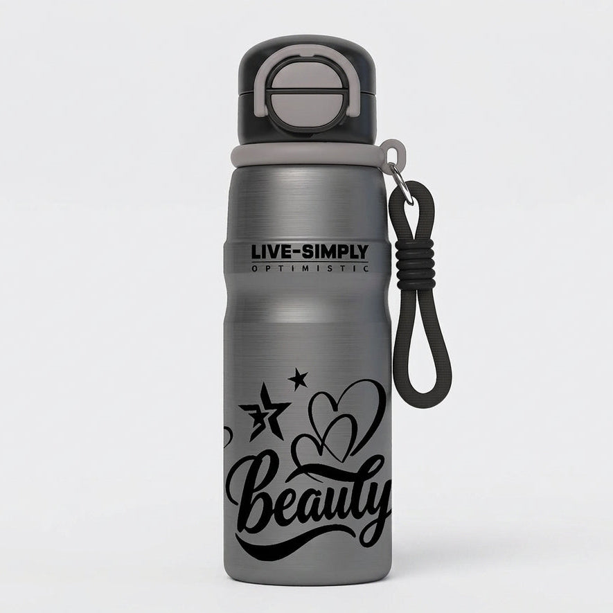 [B2B Sample Order] 316 Stainless Steel Insulated Sports Bottle with Straw (480ml/600ml) | Custom Logo & Free Mockup