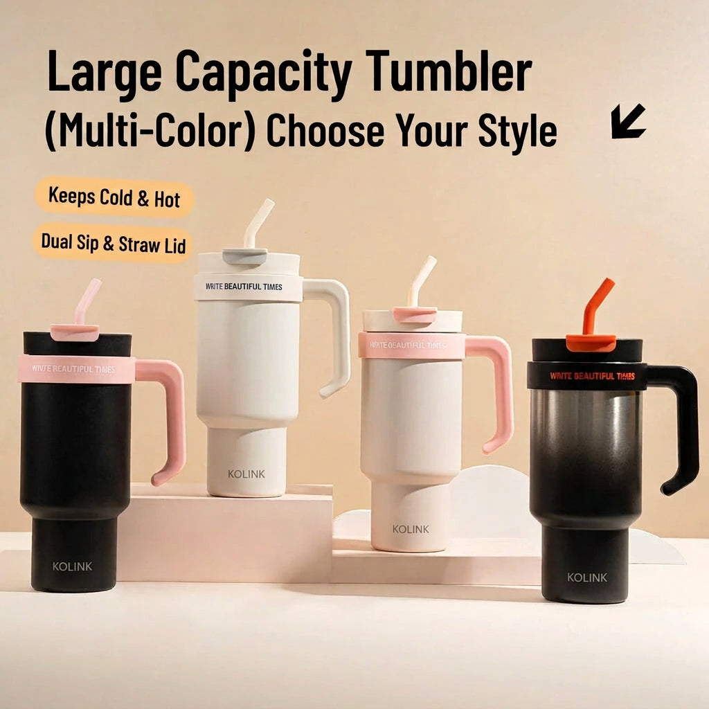 [B2B Sample Order] 1050ml Insulated Tumbler with Handle | Free Digital Mockup & OEM Customization