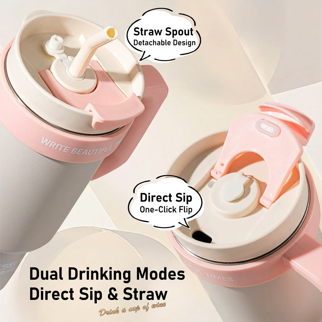 [B2B Sample Order] 1050ml Insulated Tumbler with Handle | Free Digital Mockup & OEM Customization
