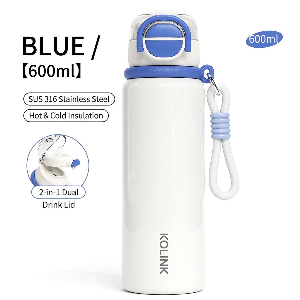Blue Insulated Water Bottle