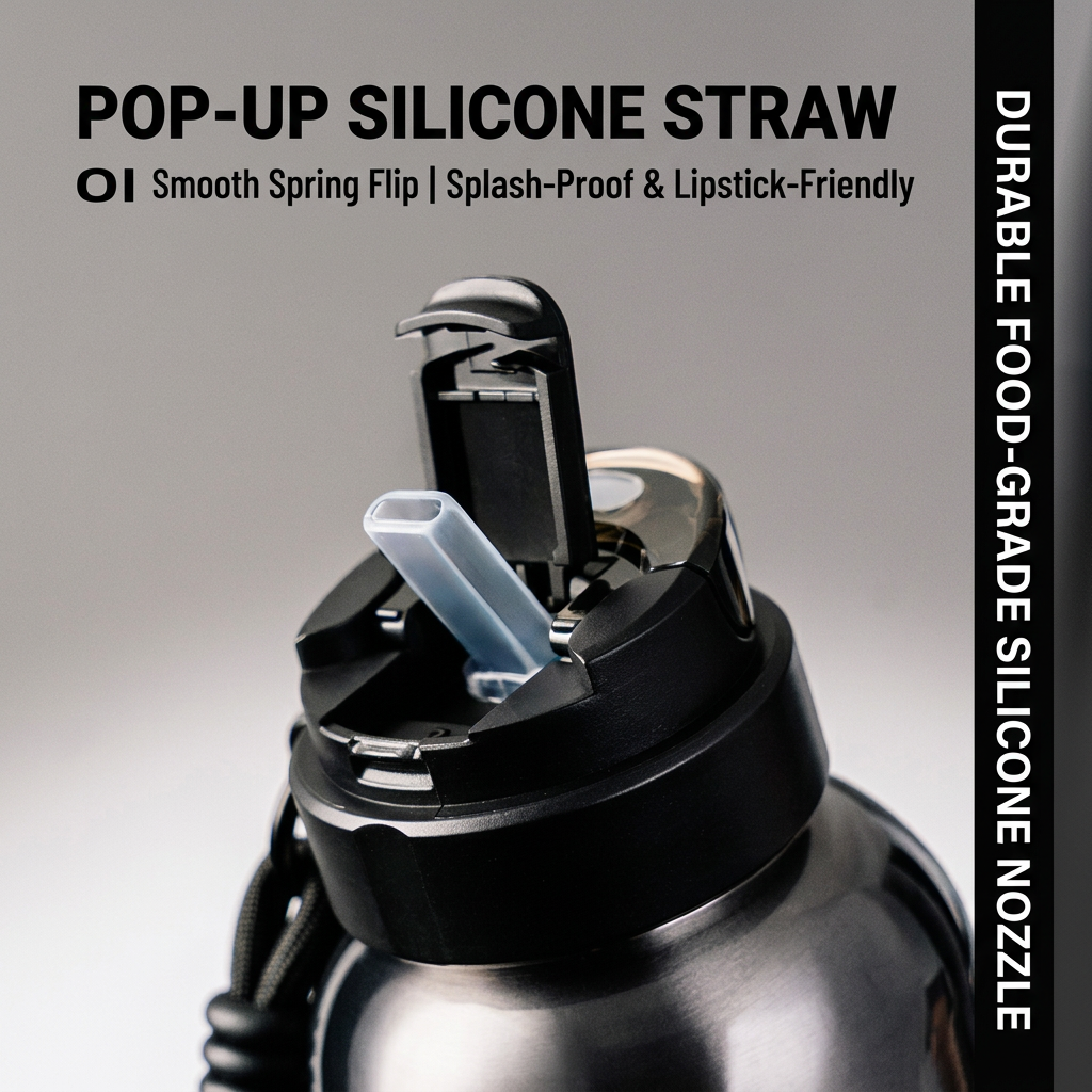 KOLINK Pop-Up Silicone Straw Feature