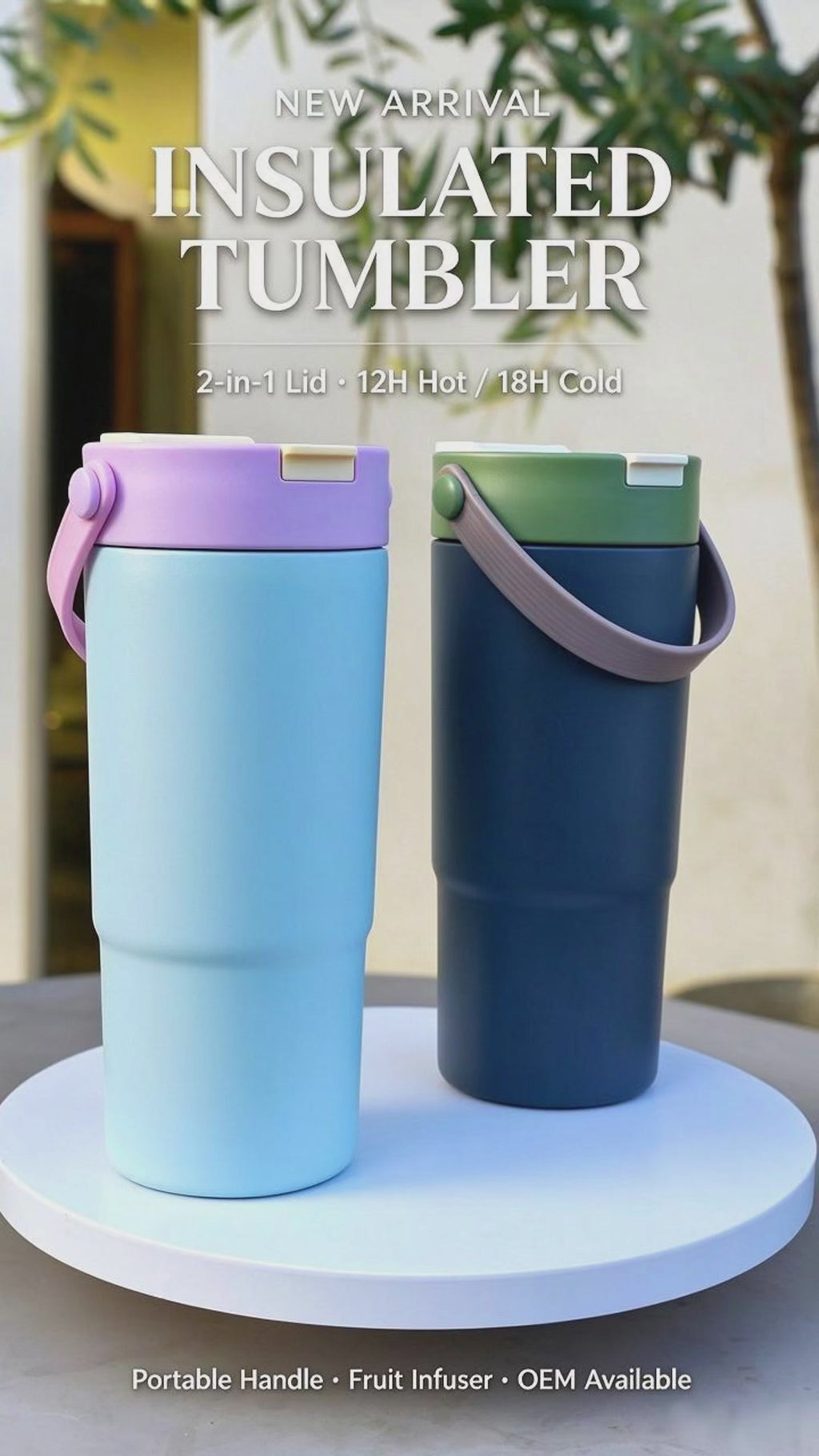 [B2B Sample Order] KOLINK 22oz Stainless Steel Double Wall Vacuum Insulated Tumbler | Custom Logo & Free Mockup
